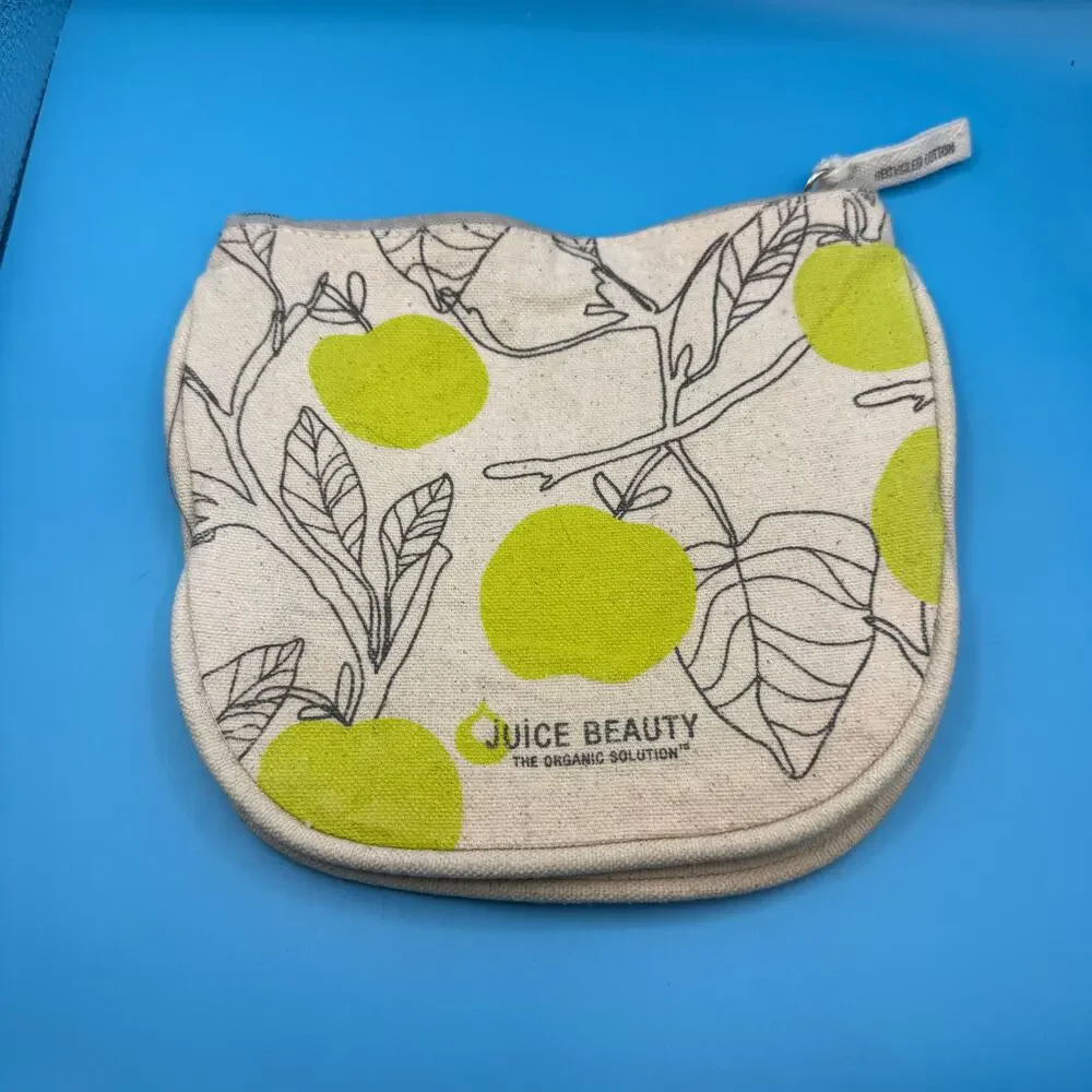 FREE WITH ANY PURCHASE Juice Beauty Green Apples Cosmetic Makeup Bag
